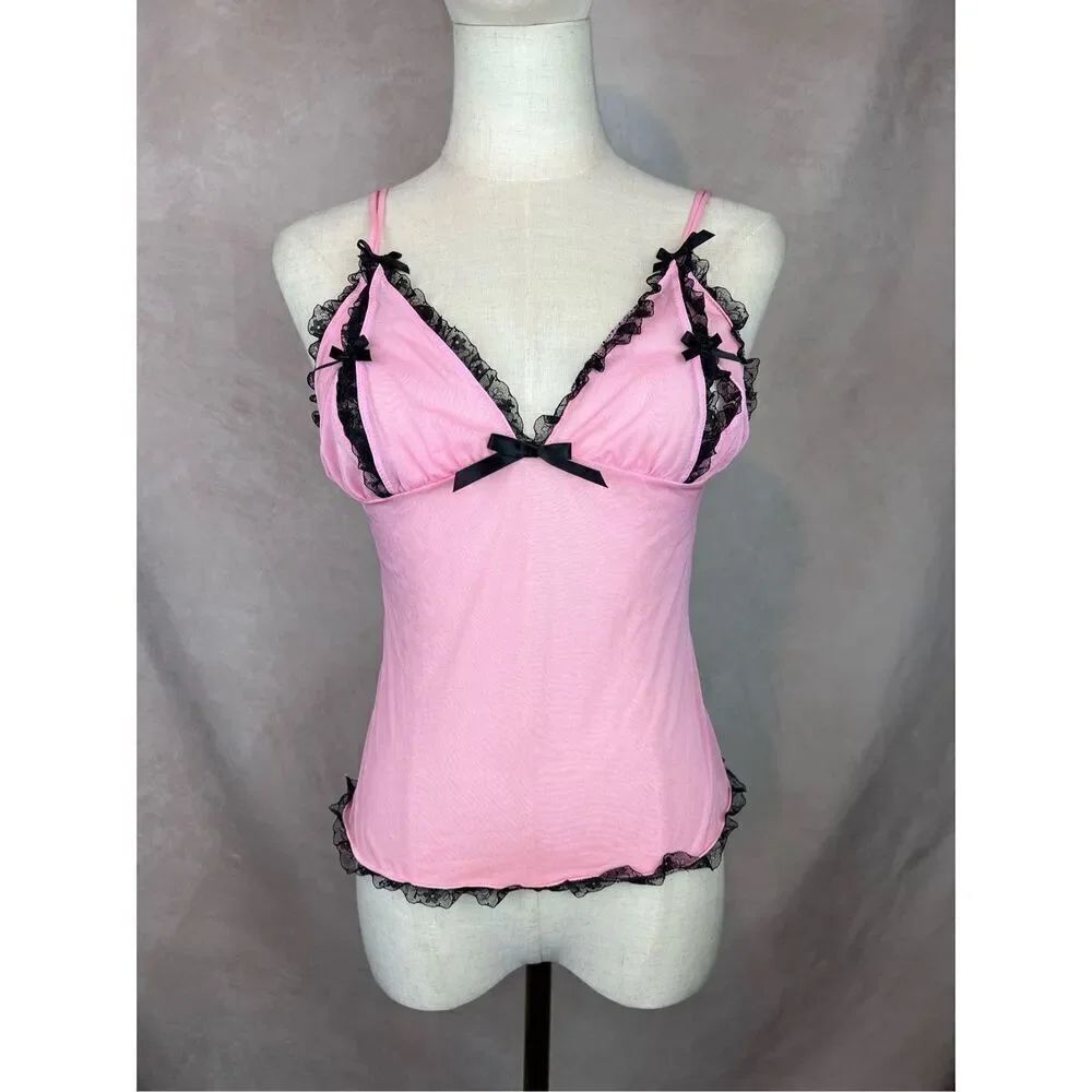 Vintage Y2K Victoria’s Secret Pretty Little Things Baby Doll Lace Tank Top Linge